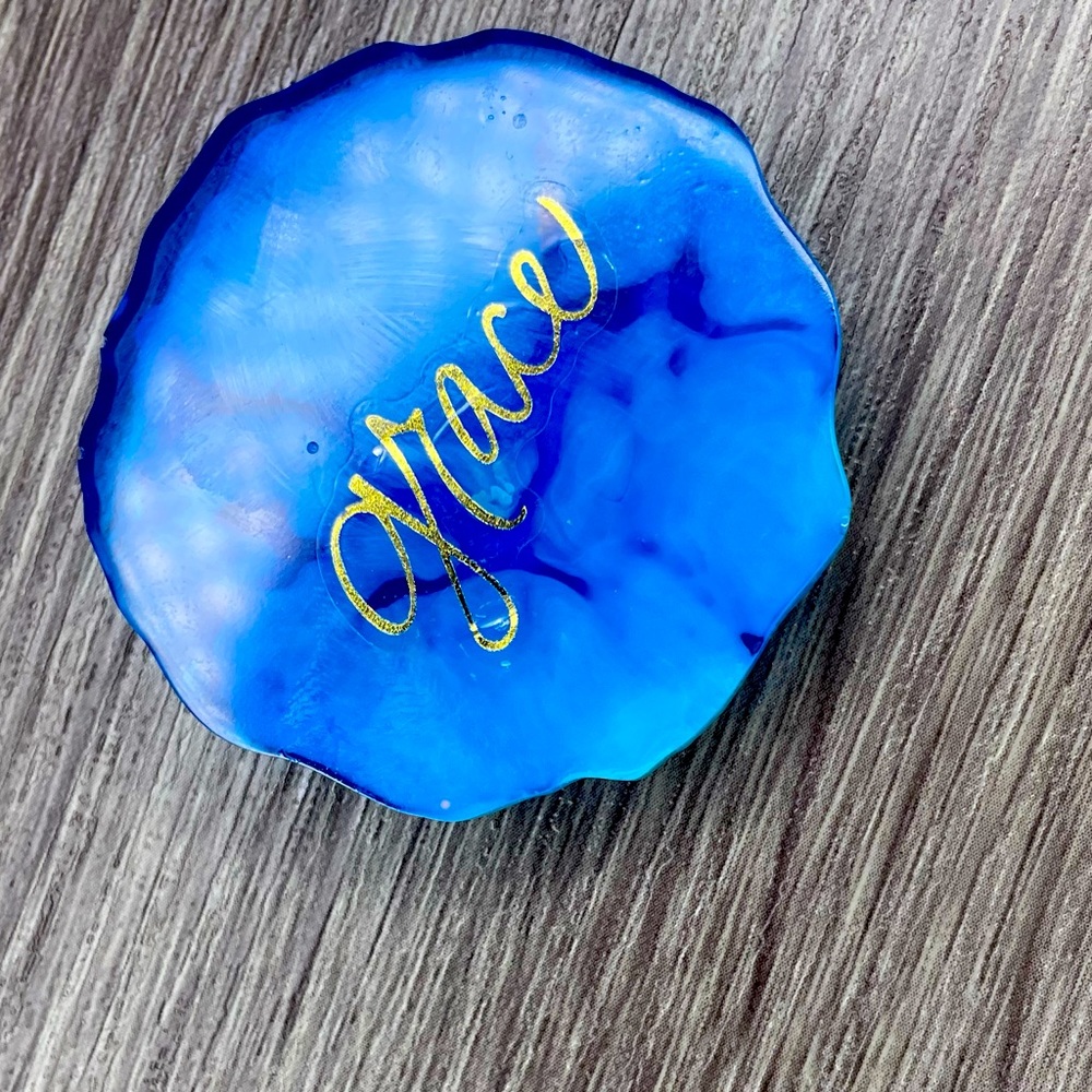 GRACE Handmade Epoxy Resin Magnet - Blue
